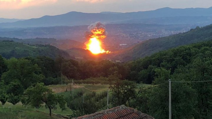 В Сербии произошел новый мощный взрыв на заводе боеприпасов 